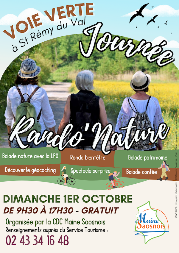 Programme "La voie Verte à Saint-Remy-du-Val le 1er Octobre 2023