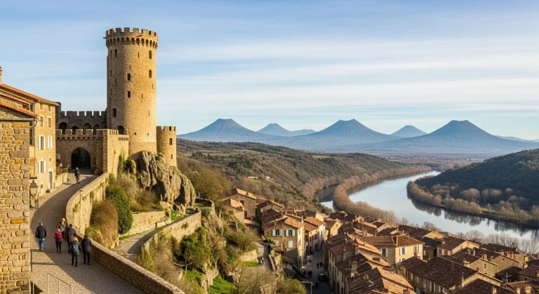 Ce village de 300 âmes cache le seul donjon surveillant 80 volcans UNESCO