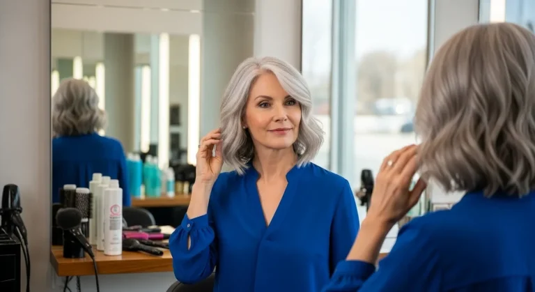 À 58 ans, ce balayage argenté de 180€ rajeunit de 10 ans sans racines