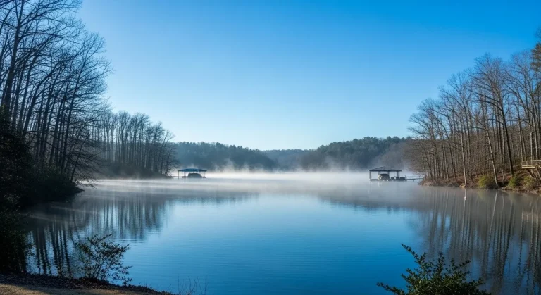 Ce lac de 523 km à 30 min de Charlotte reste vide chaque hiver