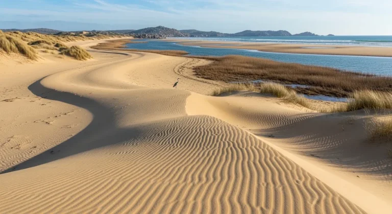 Guidel-Plages en janvier : 11 km de ria déserte quand les 5 plages d'été restent vides
