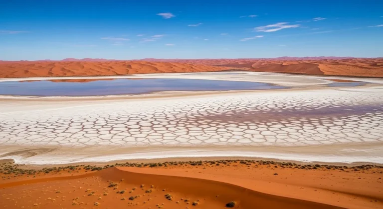 En janvier ce lac de 180 km devient un océan blanc dans l'Outback