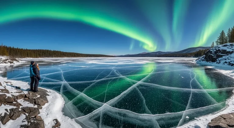 Ce lac suédois de 1900 km² révèle ses aurores en janvier – les locaux gardent le secret