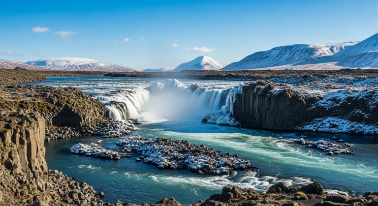 En février, cette cascade de 7 m gonflée par la fonte devient plus belle qu'en été