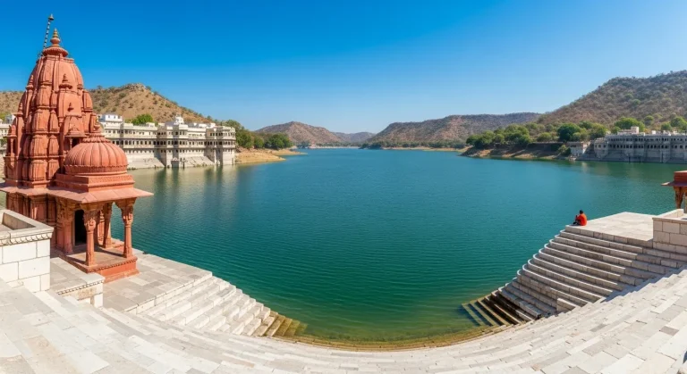 Ce lac indien garde le seul temple Brahma au monde et 52 ghats sacrés